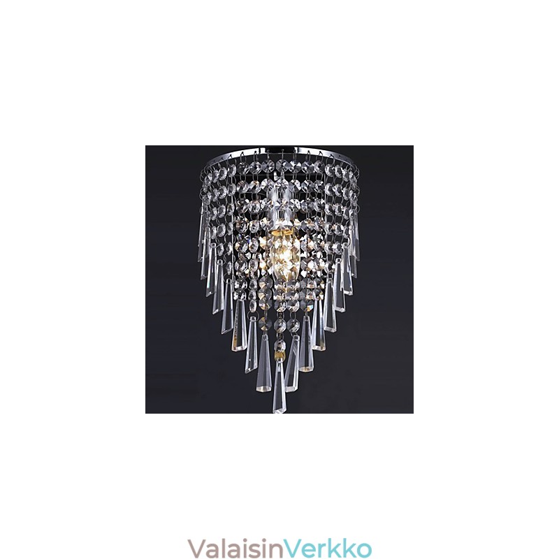 Tyylikäs kristalliseinävalaisin 1 valolla