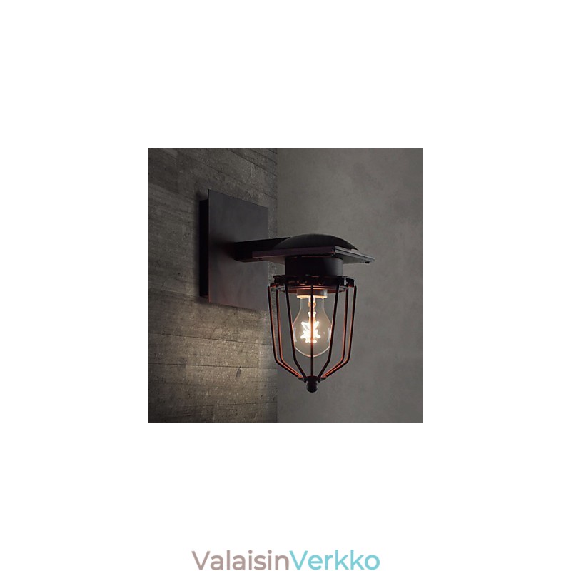 Retro taotut seinävalaisimet yksipäinen antiikkiseinävalaisin muistuttava lamppu Loft American Iron Vintage Small Cages seinävalaisin