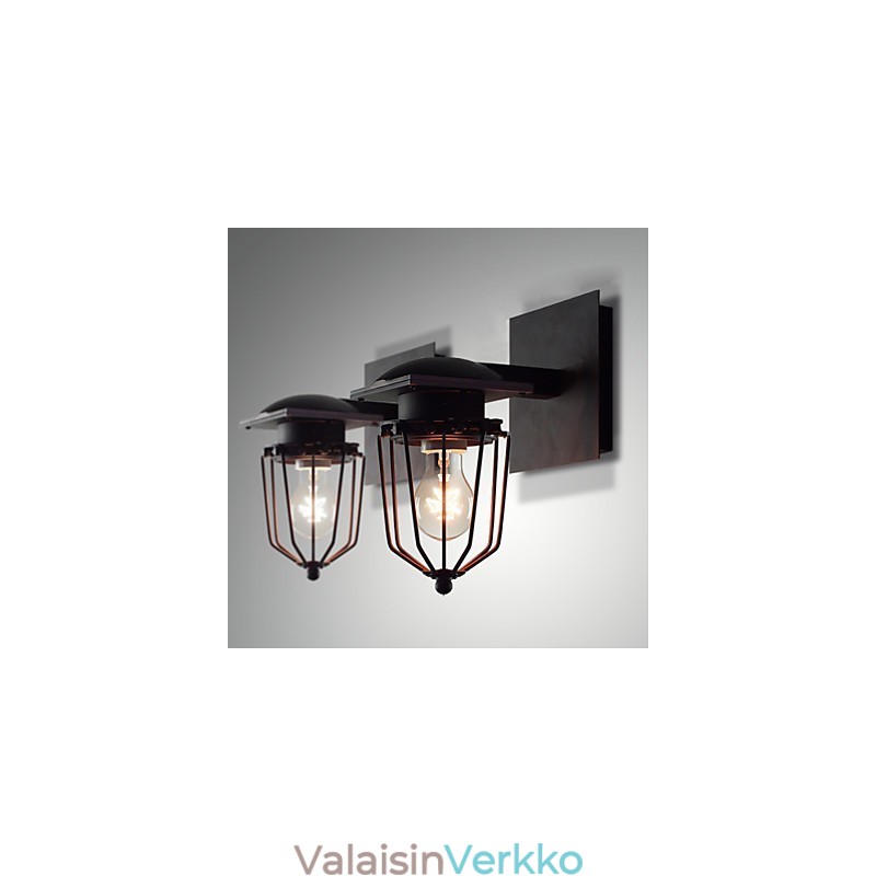 Retro taotut seinävalaisimet yksipäinen antiikkiseinävalaisin muistuttava lamppu Loft American Iron Vintage Small Cages seinävalaisin