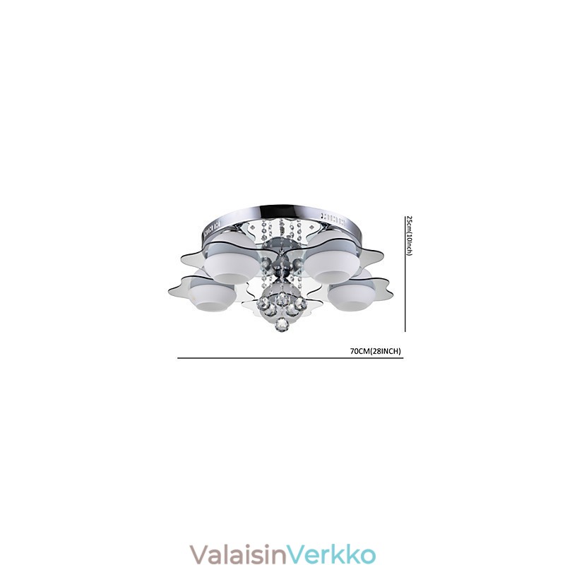 Kaukosäädin 5 valoa Blue Redss Modern kattovalaisin uppoasennus