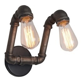 Retro metalliseinävalaisin kahvilaan