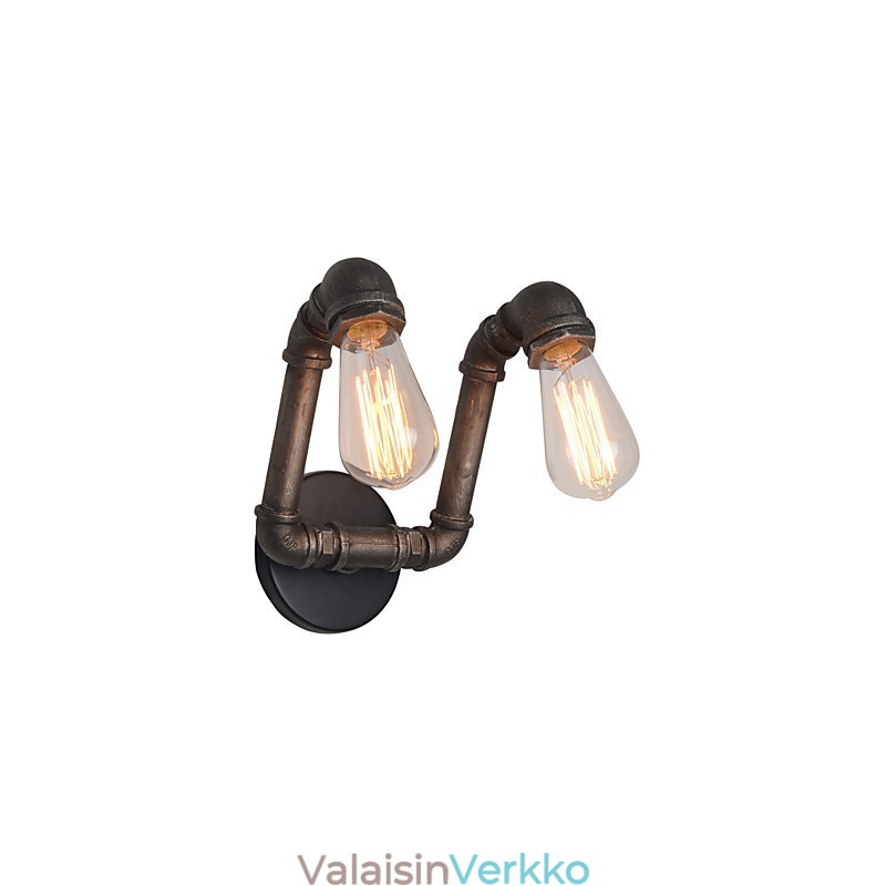 Retro metalliseinävalaisin kahvilaan