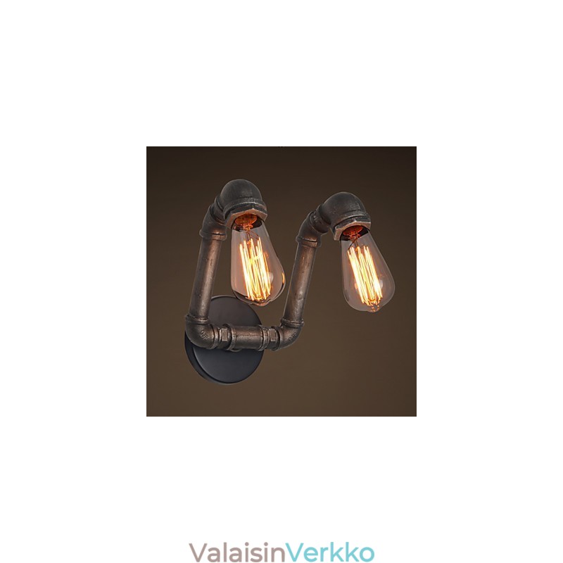 Retro metalliseinävalaisin kahvilaan