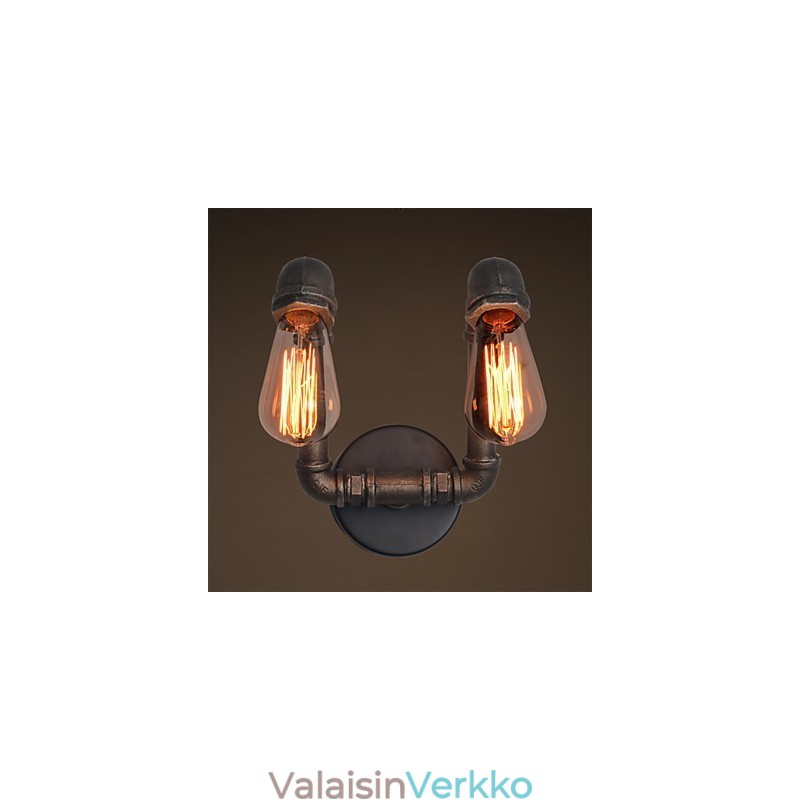 Retro metalliseinävalaisin kahvilaan