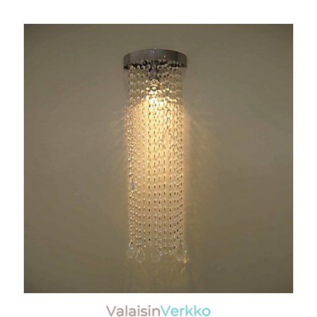 50 W MR16 kromiviimeistelyseinävalaisin kristalliketjuilla 50 W MR16 kromiviimeistelyseinävalaisin kristalliketjuilla