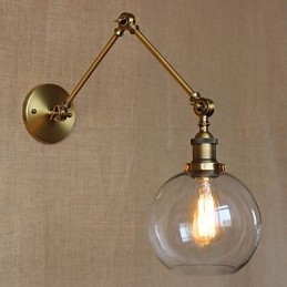 Seinälamput Swing Valot Lukeminen Seinävalot Crystal Mini Style Rustic Lodge Metal