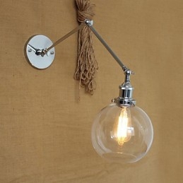 Seinälamput Swing Valot Lukeminen Seinävalot Crystal Mini Style Rustic Lodge Metal