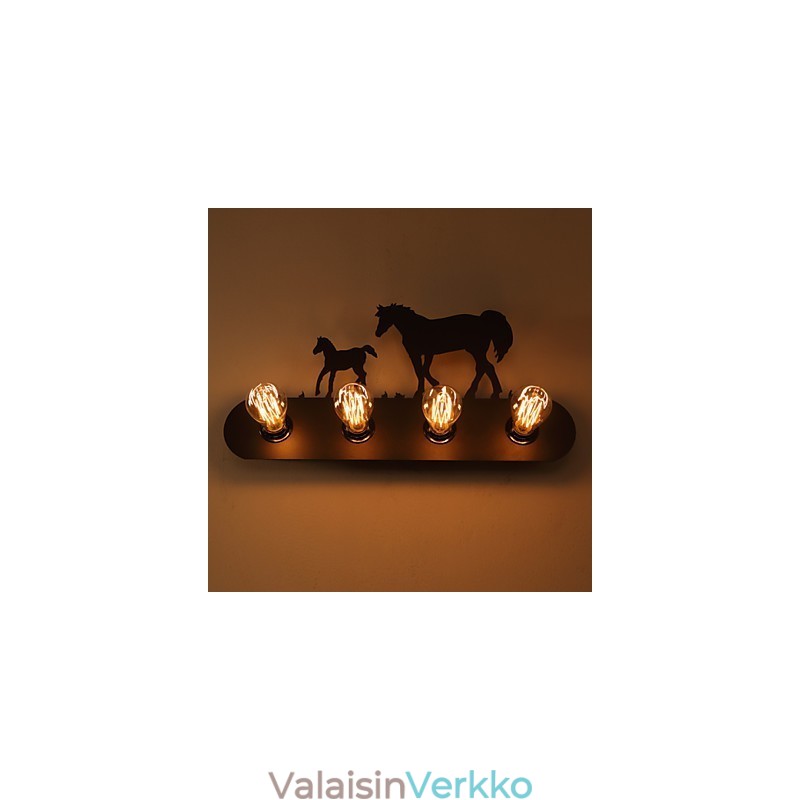 American Village Pastoral LOFT Style Makuuhuone käytävä Rauta Retro Wild Horse seinävalaisimet Ilmainen toimitus