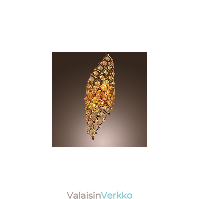 Taiteellinen kristalliseinävalaisin 2 valolla