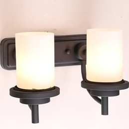 2* Retro Iron Classic Style -seinävalaisin maalauskäsittelyssä himmeällä lasilla