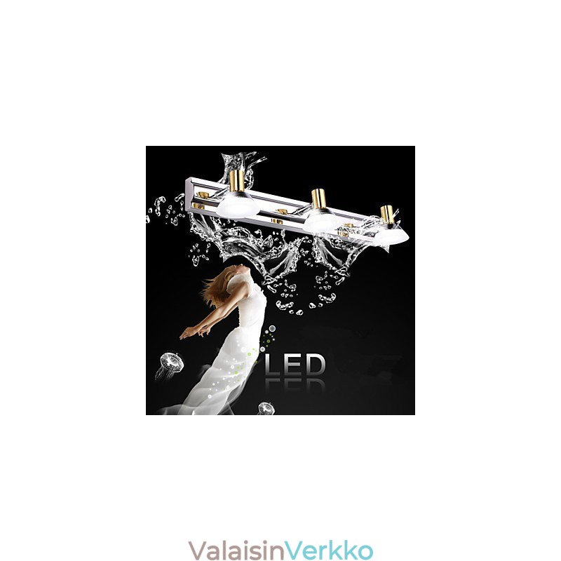 Kylpyhuoneen valaistus moderni nykyaikainen metalli