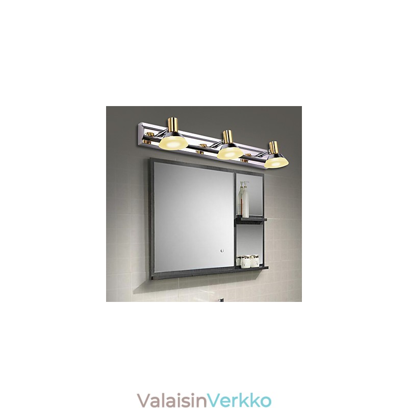 Kylpyhuoneen valaistus moderni nykyaikainen metalli