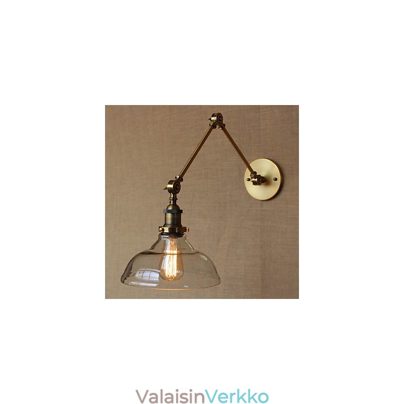 LOFT Style Designer Lamppu Moderni lasipronssi Cafe koristeellinen seinävalaisin