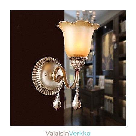 Eurooppatyyppinen muinaisia tapoja restauroiva takorauta Makuuhuoneen kristallilasiseinävalaisin