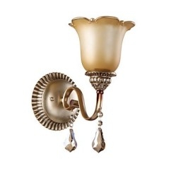 Eurooppatyyppinen muinaisia tapoja restauroiva takorauta Makuuhuoneen kristallilasiseinävalaisin