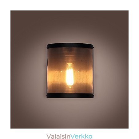 Vintage-tyylinen Yksinkertainen teräslankaverkko ja metalliseinälamppu Olohuoneen käytävä Ullakko Autotallin kellarin seinävalaisin