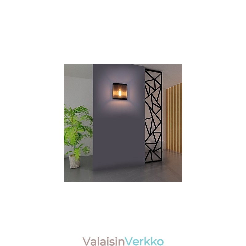 Vintage-tyylinen Yksinkertainen teräslankaverkko ja metalliseinälamppu Olohuoneen käytävä Ullakko Autotallin kellarin seinävalaisin