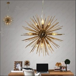 Retro Imitation Copper Creative line 10 Lights kattokruunu