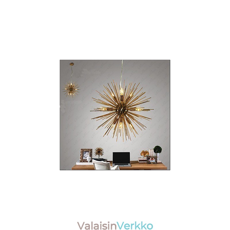 Retro Imitation Copper Creative line 10 Lights kattokruunu