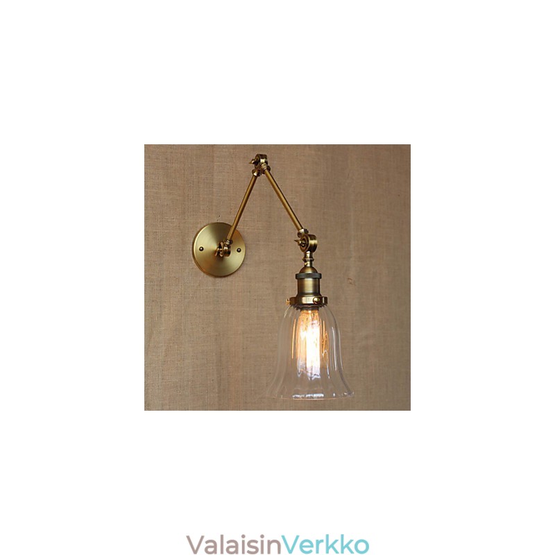 Amerikkalainen maa Milano Pohjoismainen pronssinen pinnoituslasi kaksoisvarsi, pitkä varsi Parvekkeen seinäkoriste