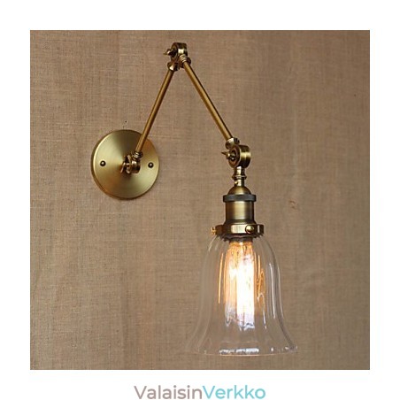 Amerikkalainen maa Milano Pohjoismainen pronssinen pinnoituslasi kaksoisvarsi, pitkä varsi Parvekkeen seinäkoriste