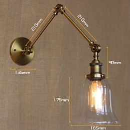 Amerikkalainen maa Milano Pohjoismainen pronssinen pinnoituslasi kaksoisvarsi, pitkä varsi Parvekkeen seinäkoriste