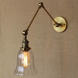 Amerikkalainen maa Milano Pohjoismainen pronssinen pinnoituslasi kaksoisvarsi, pitkä varsi Parvekkeen seinäkoriste