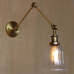 Amerikkalainen maa Milano Pohjoismainen pronssinen pinnoituslasi kaksoisvarsi, pitkä varsi Parvekkeen seinäkoriste