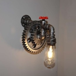 Creative Iron Bar Ravintola Baari Käytävä seinävalaisin Seinälamppu Loft Industrial Varuste Persoonallisuus tehdä vanhat vesiputket