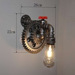 Creative Iron Bar Ravintola Baari Käytävä seinävalaisin Seinälamppu Loft Industrial Varuste Persoonallisuus tehdä vanhat vesiputket
