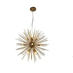 Retro Imitation Copper Creative line 10 Lights kattokruunu