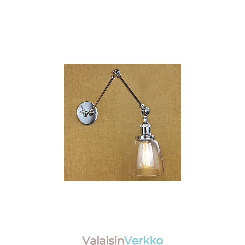 Kromilasi kaksinkertainen varsi säädettävä hopea baari KTV Bedside Aisle Ravintola Hotellihuoneen seinä