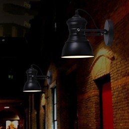 Art Deco -seinävalaisin Teollinen rautakyltti Loft-seinävalaisin