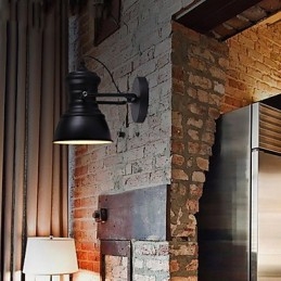 Art Deco -seinävalaisin Teollinen rautakyltti Loft-seinävalaisin