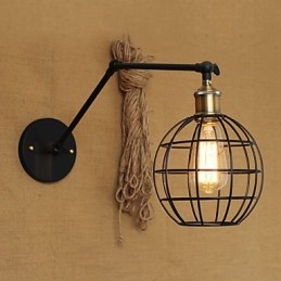Seinälamput Swing Valot Lukeminen Seinävalot Mini Style Rustic Lodge Metal