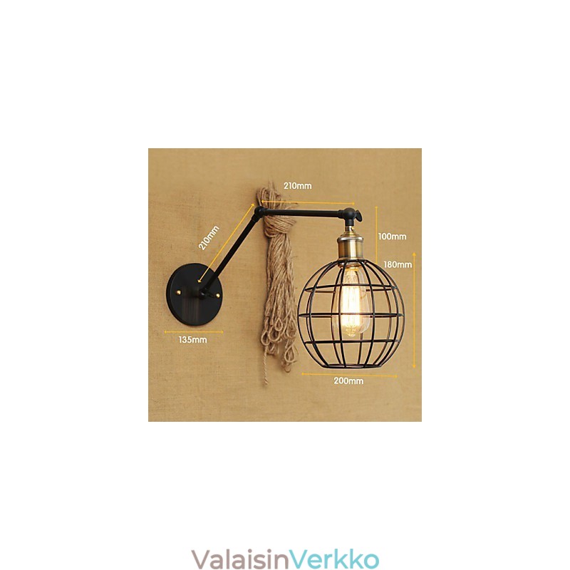 Seinälamput Swing Valot Lukeminen Seinävalot Mini Style Rustic Lodge Metal