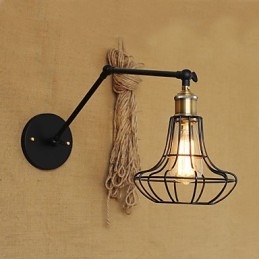 Seinälamput Swing Valot Lukeminen Seinävalot Mini Style Rustic Lodge Metal