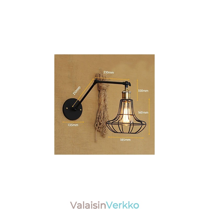 Seinälamput Swing Valot Lukeminen Seinävalot Mini Style Rustic Lodge Metal