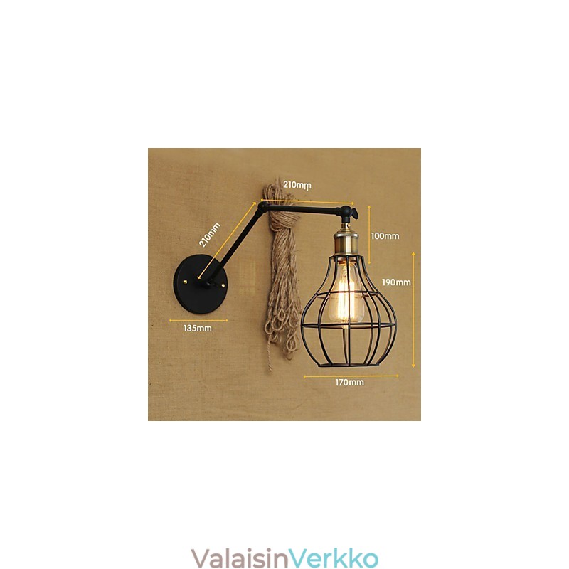 Seinälamput Swing Valot Lukeminen Seinävalot Mini Style Rustic Lodge Metal