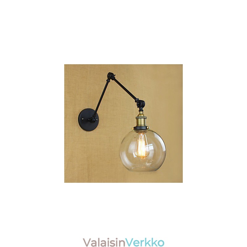 Lasiseinän pitkä käsivarsi Rauta Teollinen Luova Teleskooppinen Makuuhuone Retro Nostalginen Ravintola Kokoontaittuva Käytävä