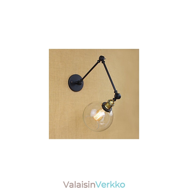 Lasiseinän pitkä käsivarsi Rauta Teollinen Luova Teleskooppinen Makuuhuone Retro Nostalginen Ravintola Kokoontaittuva Käytävä