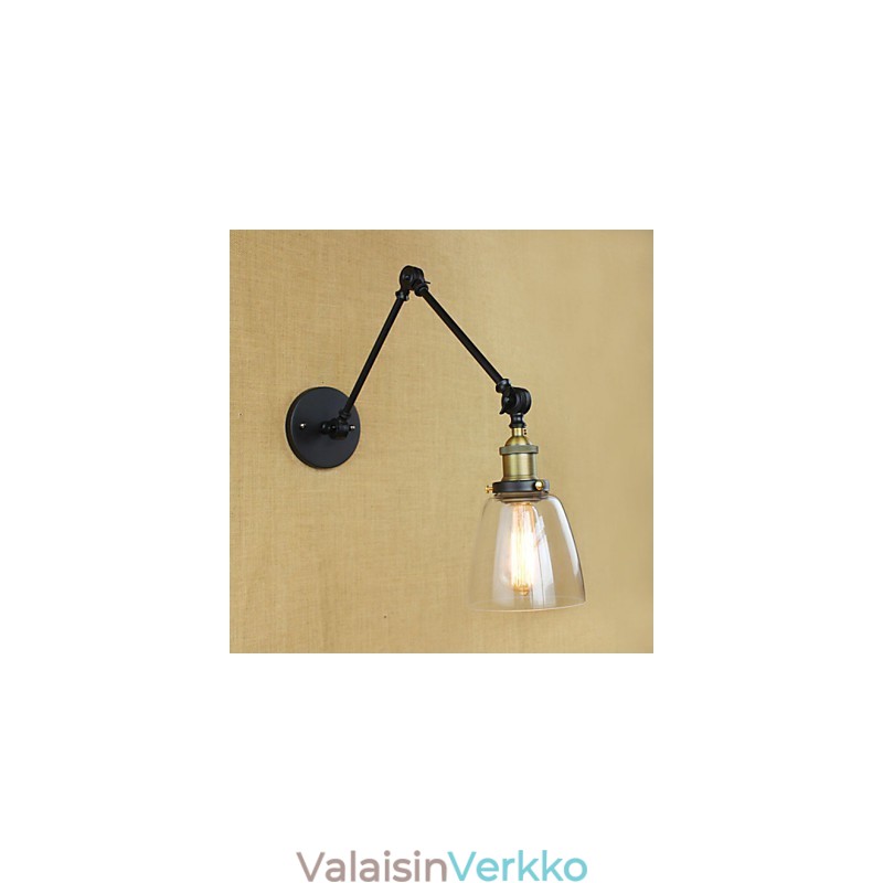 Lasiseinän pitkä käsivarsi Rauta Teollinen Luova Teleskooppinen Makuuhuone Retro Nostalginen Ravintola Kokoontaittuva Käytävä
