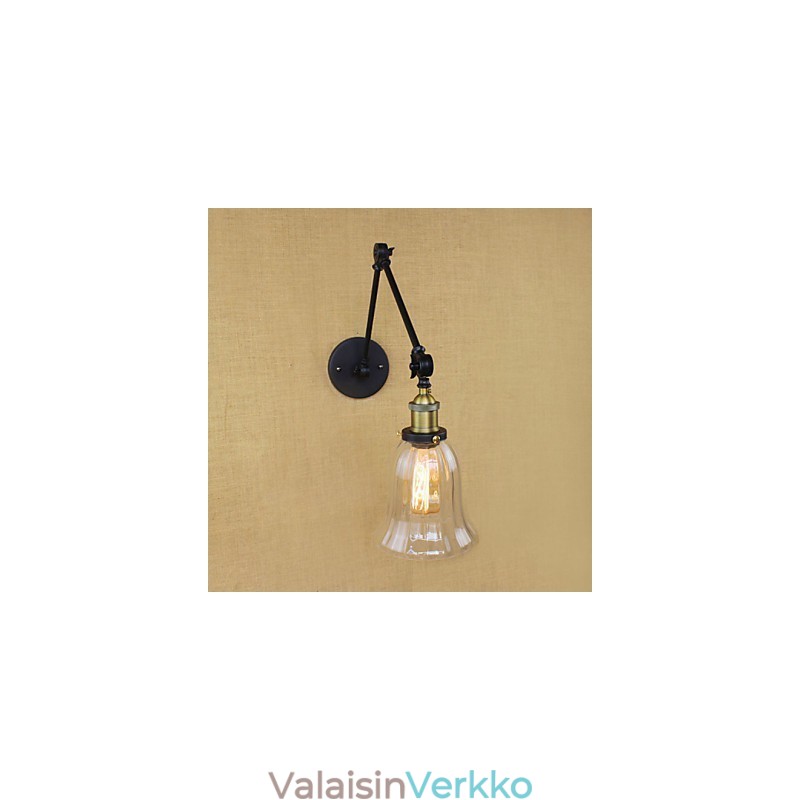 Lasiseinän pitkä käsivarsi Rauta Teollinen Luova Teleskooppinen Makuuhuone Retro Nostalginen Ravintola Kokoontaittuva Käytävä