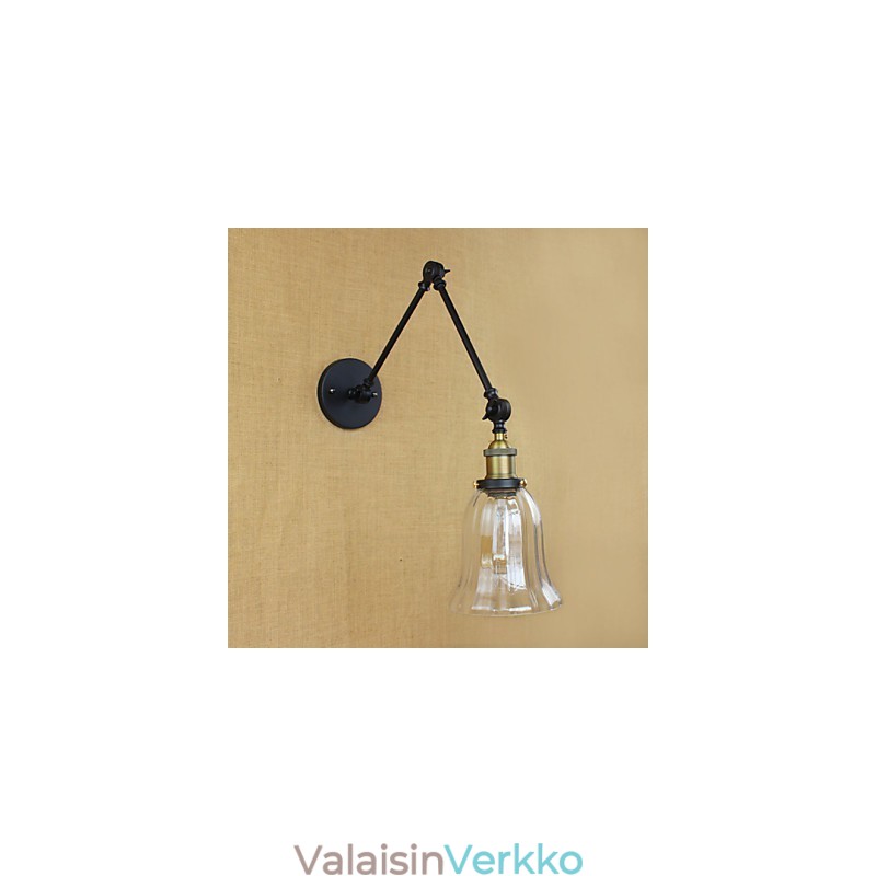 Lasiseinän pitkä käsivarsi Rauta Teollinen Luova Teleskooppinen Makuuhuone Retro Nostalginen Ravintola Kokoontaittuva Käytävä