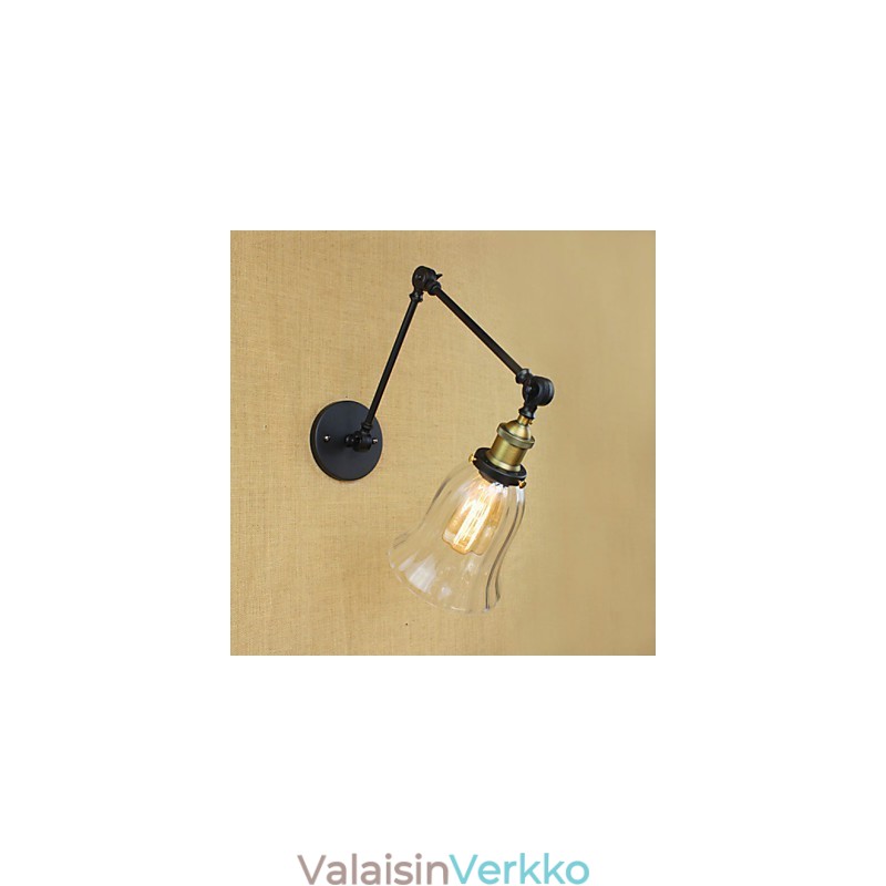 Lasiseinän pitkä käsivarsi Rauta Teollinen Luova Teleskooppinen Makuuhuone Retro Nostalginen Ravintola Kokoontaittuva Käytävä