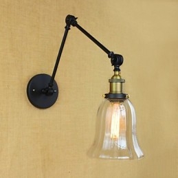 Lasiseinän pitkä käsivarsi Rauta Teollinen Luova Teleskooppinen Makuuhuone Retro Nostalginen Ravintola Kokoontaittuva Käytävä