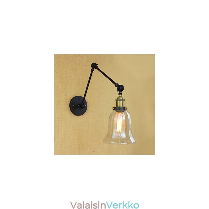 Lasiseinän pitkä käsivarsi Rauta Teollinen Luova Teleskooppinen Makuuhuone Retro Nostalginen Ravintola Kokoontaittuva Käytävä
