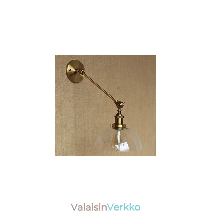 Rautalasi pronssi messinkivarsi tyylinen retro luova amerikkalainen maalaishalli makuuhuoneen seinävalaisin