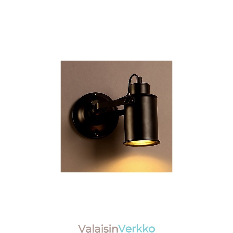 Vintage seinävalaisin teollisuusmusta takorautainen seinävalaisin Retro Econce Fixturedison lamppu käytävän seinävalaistus