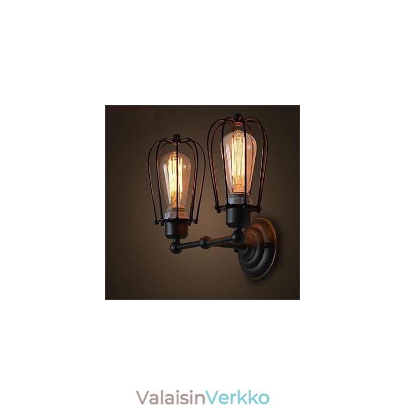 Loft American Country Iron Art Antiikkiseinälampputeollisuuden valot